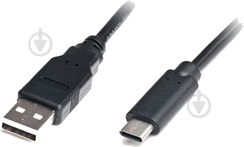 Кабель Real-el USB Type-C – USB 1 м чорний (USB2.0 AM-Type C 1m, black (RE) - фото 1