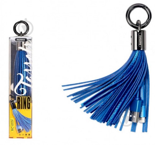 Кабель Remax Lightning – USB 0,2 м синий (RC-053I-BLUE) Tassels - фото 2