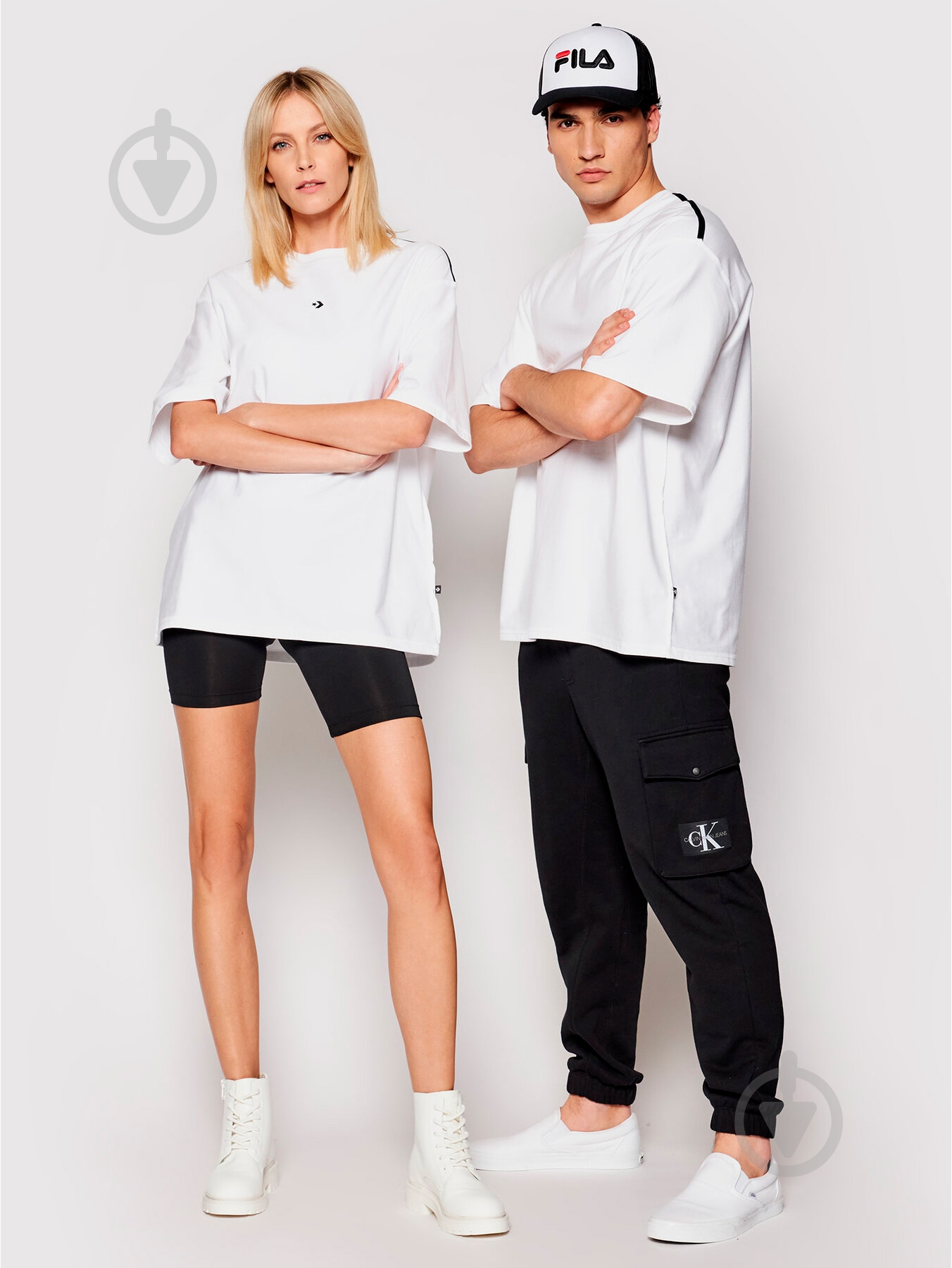 Футболка Converse Crossover Tee 10020975-A01 р.2XL белый - фото 2