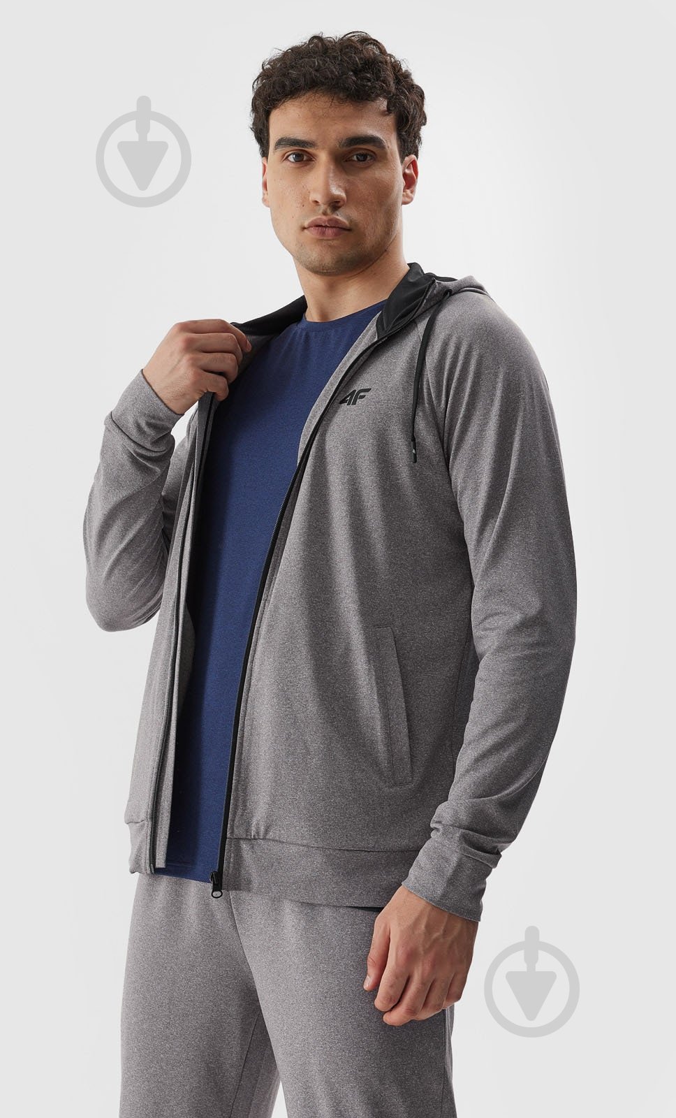 Джемпер 4F SWEATSHIRT FNK M209 4FAW23TFSWM209-27M р.M серый - фото 1