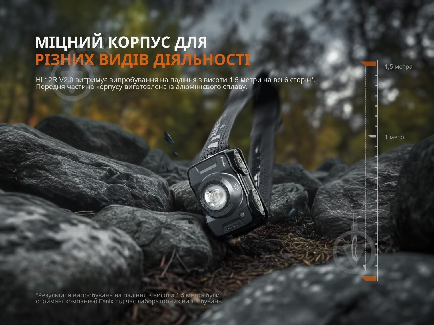 Фонарик на голову Fenix V2.0 серый 500 Lm HL12RV20Gr - фото 17 Фонарик на голову Fenix V2.0 серый 500 Lm HL12RV20Gr - фото 17