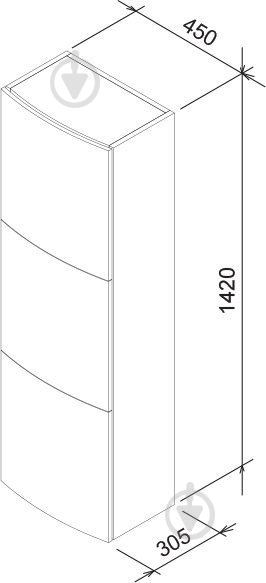 Пенал подвесной Ravak SB Evolution X000000780 - фото 3