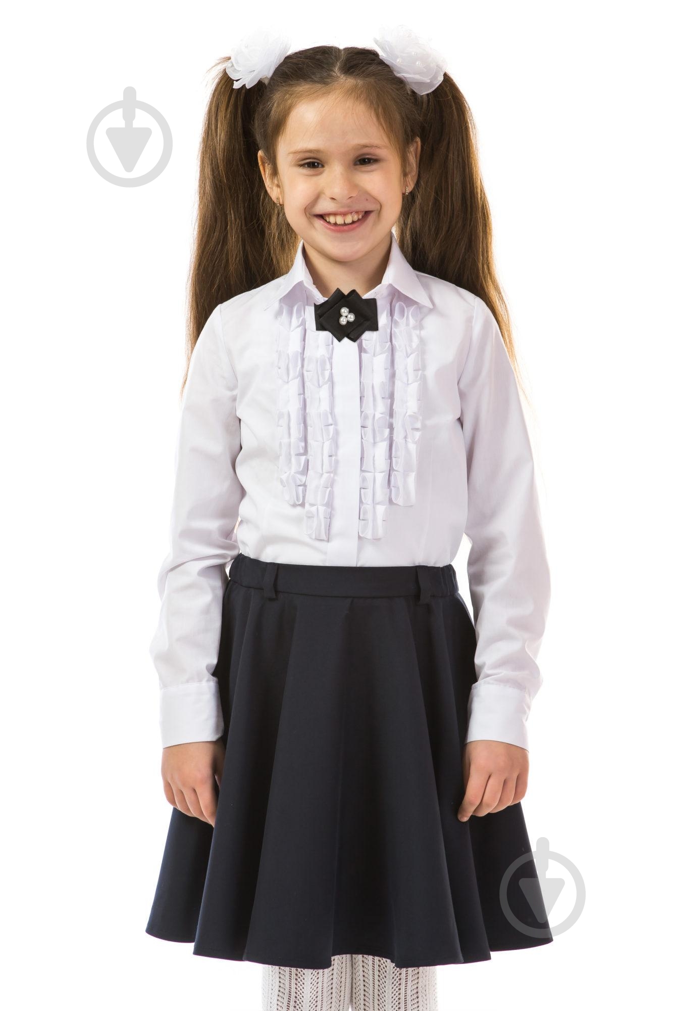 Блуза р. 128 белый 71711401100 - фото 1