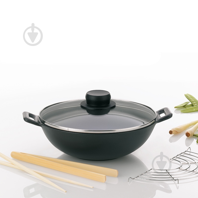 Сковорода WOK с крышкой Kela Mini 24 см 5 предметов 77747 - фото 2 Сковорода WOK с крышкой Kela Mini 24 см 5 предметов 77747 - фото 2