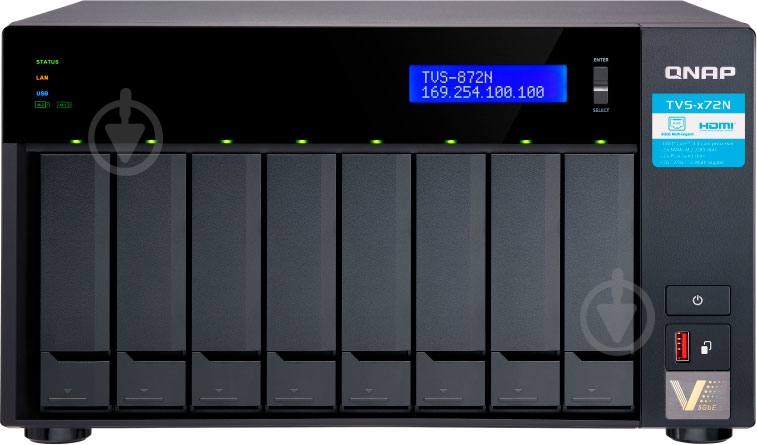 Сетевое хранилище QNAP TVS-872N-I3-8G - фото 1