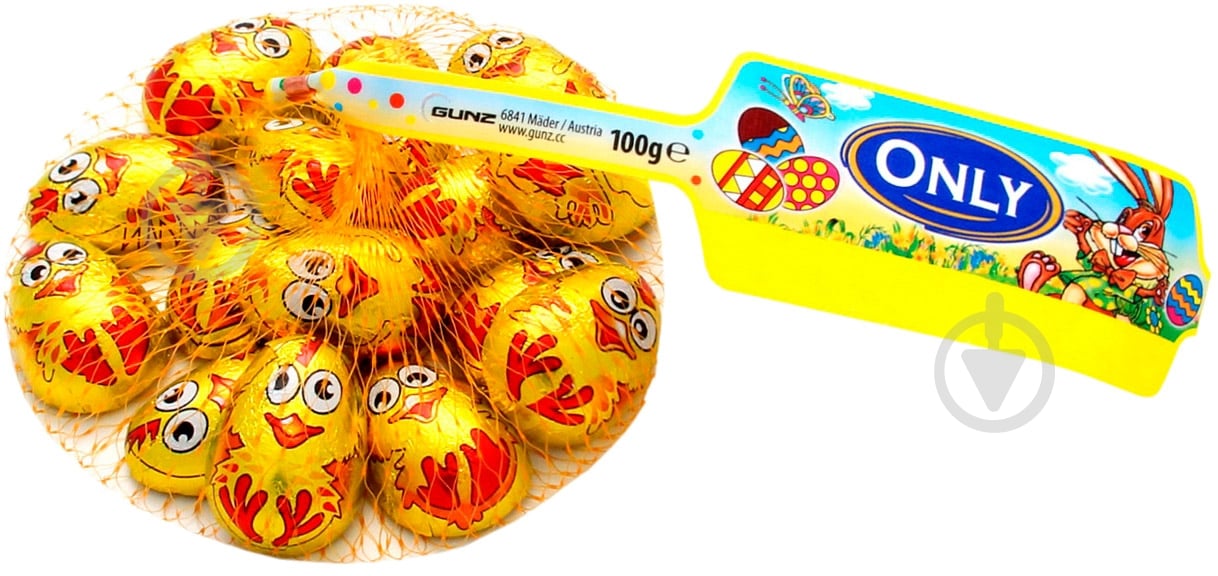 Шоколад ONLY молочний у сітці Пташенята 100г - фото 1 Шоколад ONLY молочний у сітці Пташенята 100г - фото 1