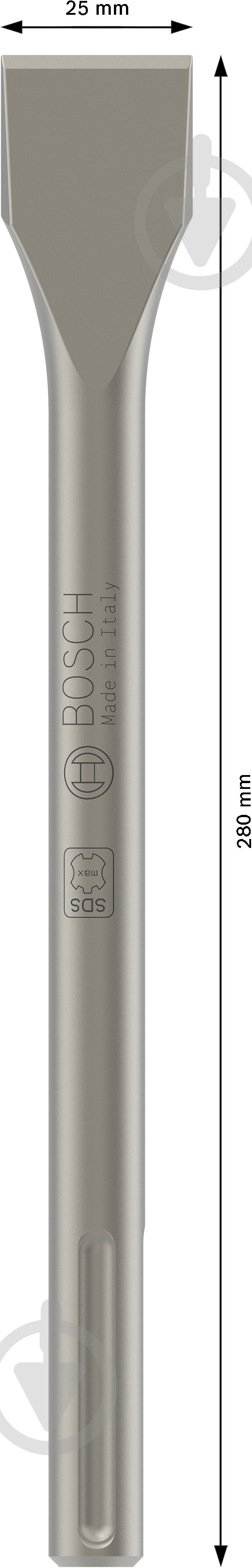 Зубило Bosch SDS-max 25x280 мм 1618600210 - фото 2
