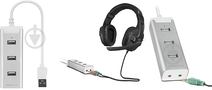 Концентратор Speedlink Barras Supreme 3хUSB 2.0 Silver - фото 4 Концентратор Speedlink Barras Supreme 3хUSB 2.0 Silver - фото 4