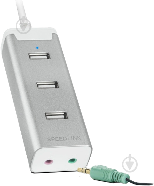 Концентратор Speedlink Barras Supreme 3хUSB 2.0 Silver - фото 1 Концентратор Speedlink Barras Supreme 3хUSB 2.0 Silver - фото 1