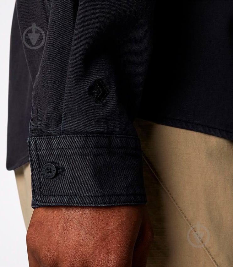 Рубашка Converse Woven Long Sleeve Button Down 10022012-A02 р. L черный - фото 5