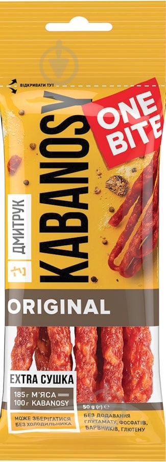 Снеки ДМИТРУК Kabanosy One bite - фото 1