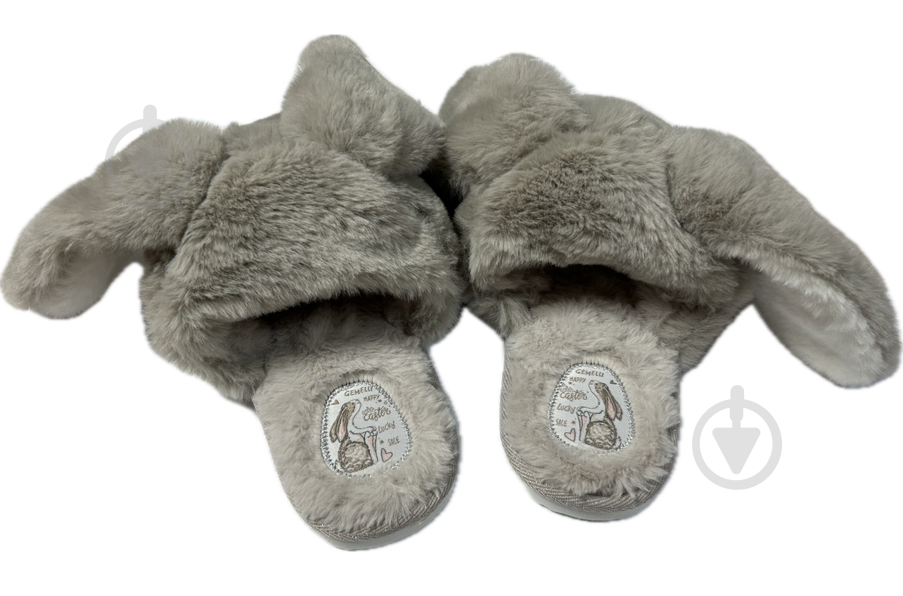 Тапки домашние Gemelli Заец р.39 серый - фото 3