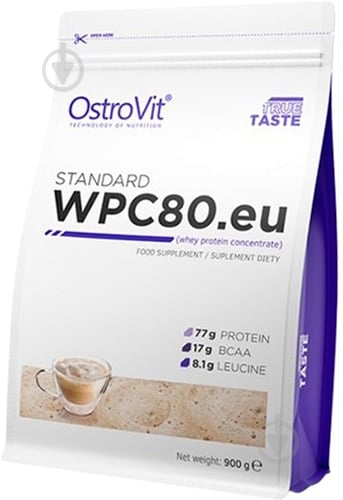 Протеин Ostrovit Standard WPC80.eu капучино 0,9 кг - фото 1