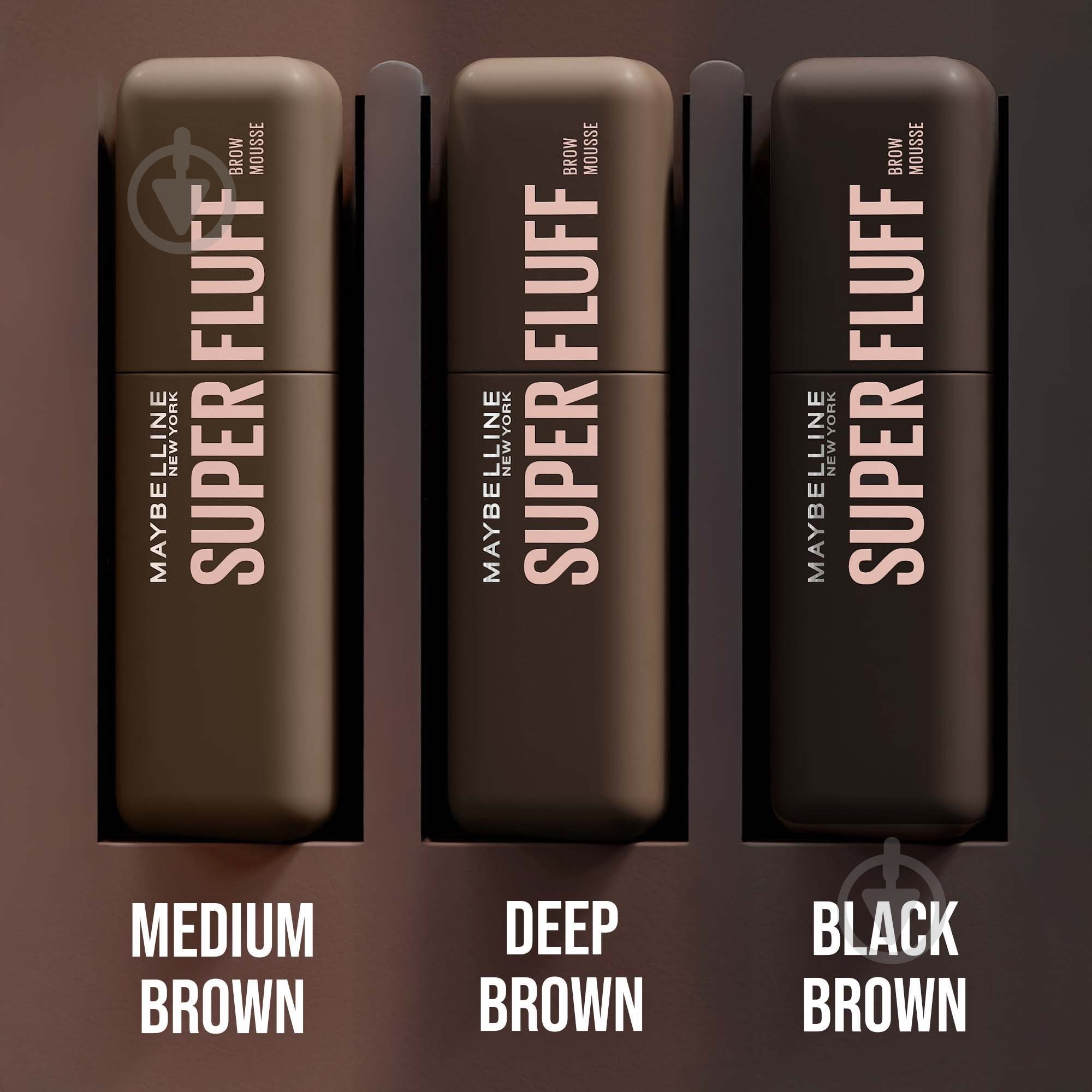 Гель-мус для брів Maybelline New York Superfluff 260 Deep Brown 5 мл - фото 10