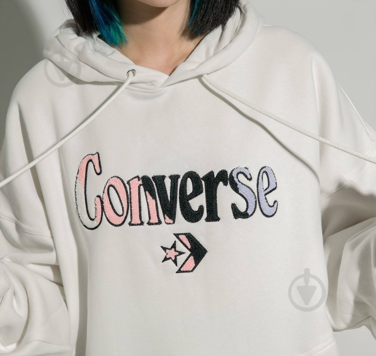 Джемпер Converse Oversized Chenille Patch Hoodie 10022349-A01 р. S білий - фото 3