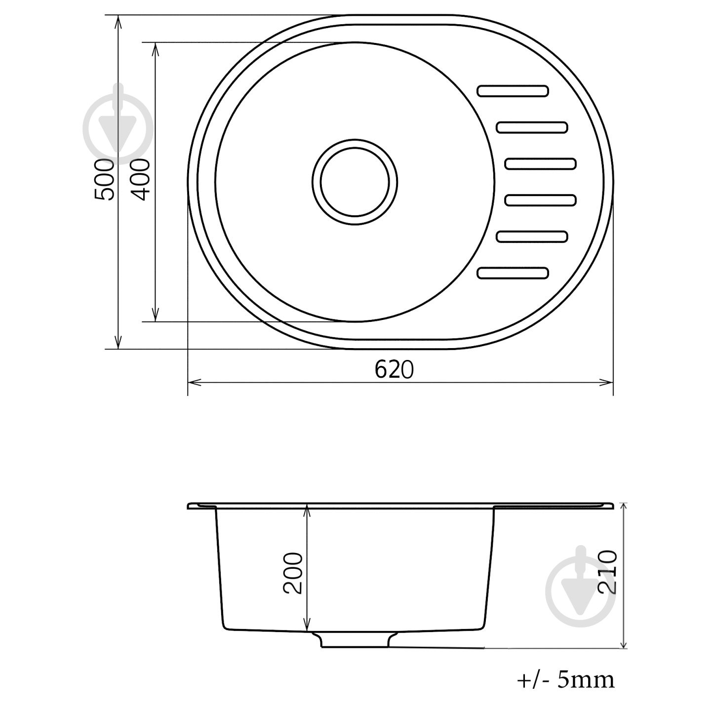 Мойка для кухни UP! (Underprice) Omega terra - фото 2