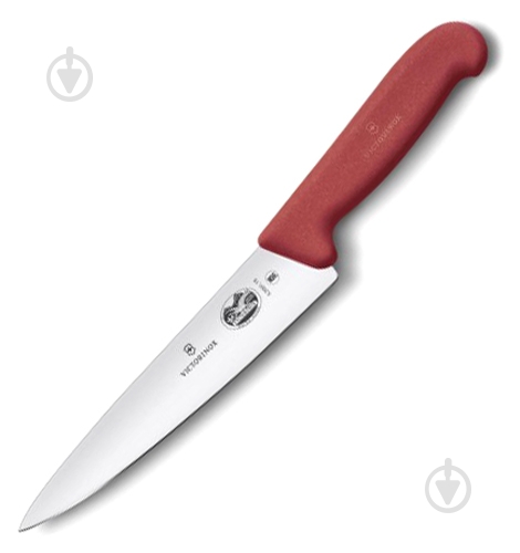 Ніж кухонний Victorinox Fibrox Carving 15 см червоний 5.2001.15 - фото 1