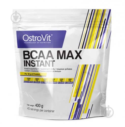 Аминокислотная смесь Ostrovit BCAA Instant зеленое яблоко 400 г 40 порц. - фото 1