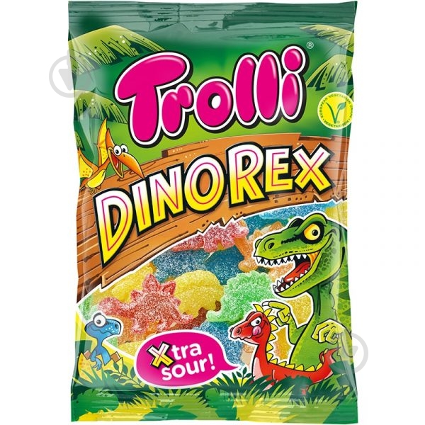 Цукерки жувальні Trolli Дінорекс 100 г - фото 1