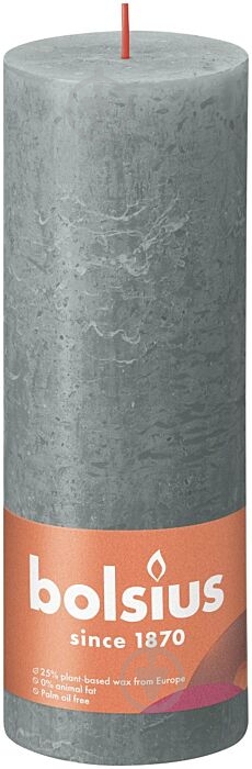 Свеча Рустик столбик SHINE 190/68 зеленый Bolsius - фото 1