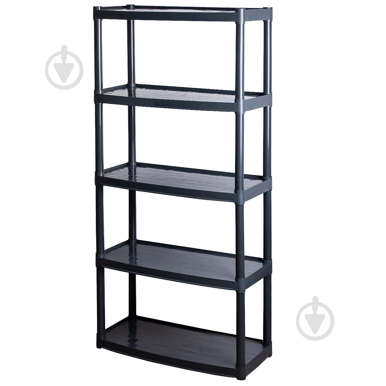 Стелаж 1800x370x820 мм Алеана граніт пластик полиці 5 шт. без покриття - фото 1