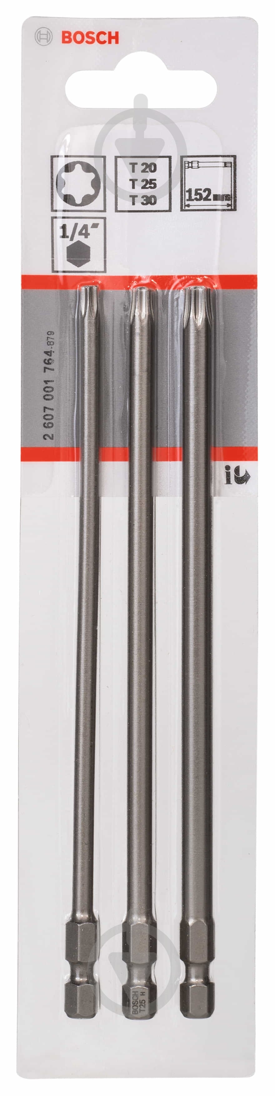 Бита Bosch Extra-Hart T20/T25/T30 x 152 мм 2607001764 - фото 2