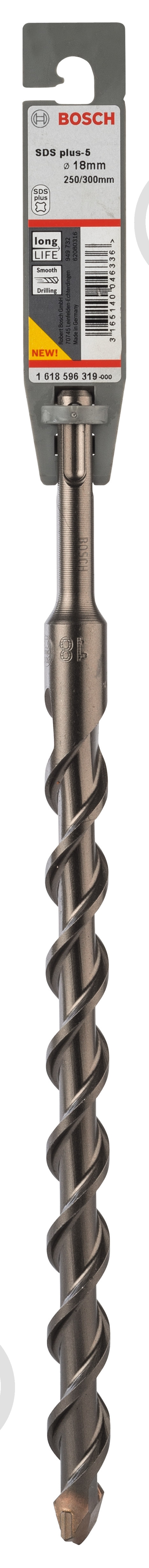 Бур Bosch 5 SDS-plus 18x250 мм 300 мм 1618596319 - фото 2 Бур Bosch 5 SDS-plus 18x250 мм 300 мм 1618596319 - фото 2
