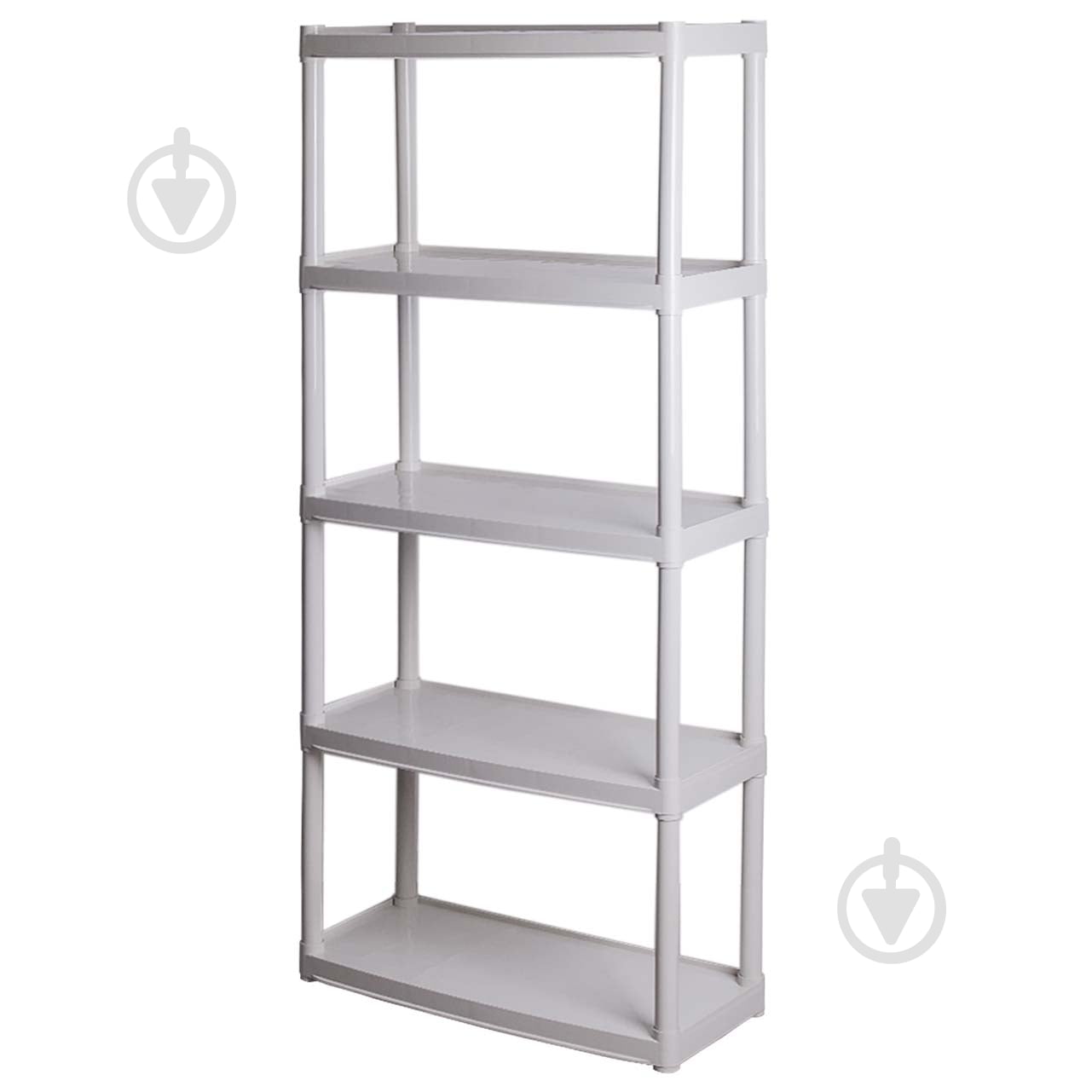 Стелаж 1800x370x820 мм Алеана біла роза пластик полиці 5 шт. без покриття - фото 1