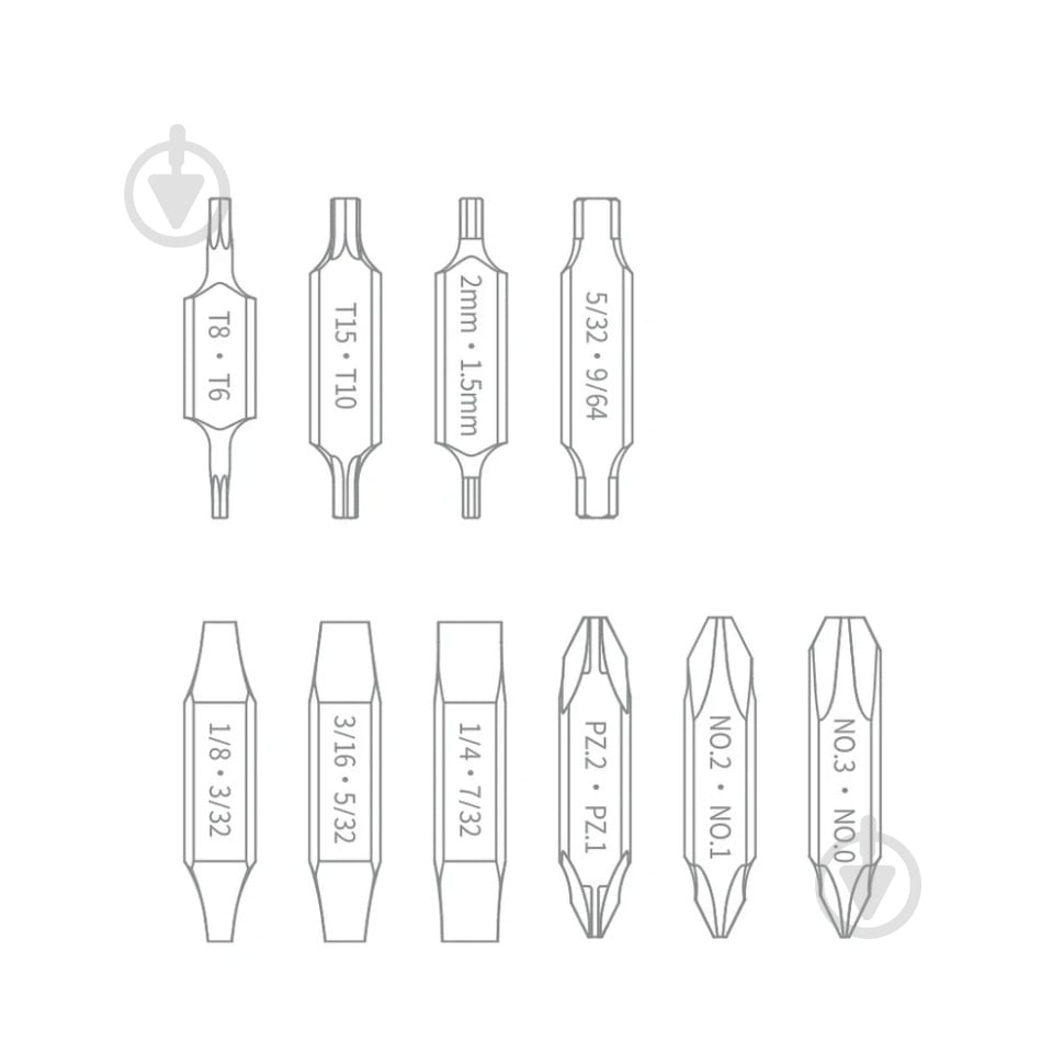 Набор NexTool бит для Flagship Captain и Pocket tool NE20296 - фото 5