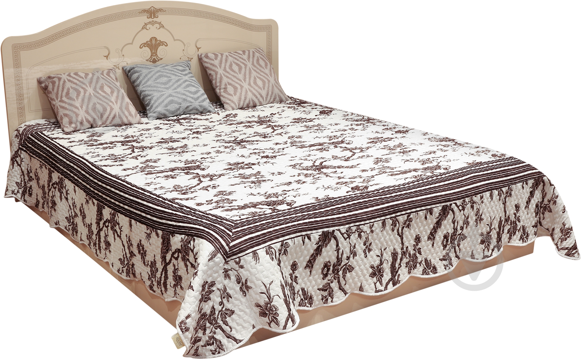 Кровать Embawood Стелла крем 160x200 см кремовый/бронза - фото 2 Кровать Embawood Стелла крем 160x200 см кремовый/бронза - фото 2