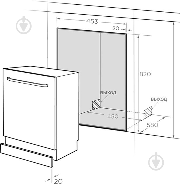 Вбудовувана посудомийна машина Midea MID45S300-C - фото 11 Вбудовувана посудомийна машина Midea MID45S300-C - фото 11