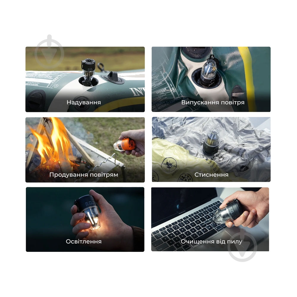 Насос портативный Flextail -фонарь кемпинговый Max Pump 3, черный - фото 6 Насос портативный Flextail -фонарь кемпинговый Max Pump 3, черный - фото 6