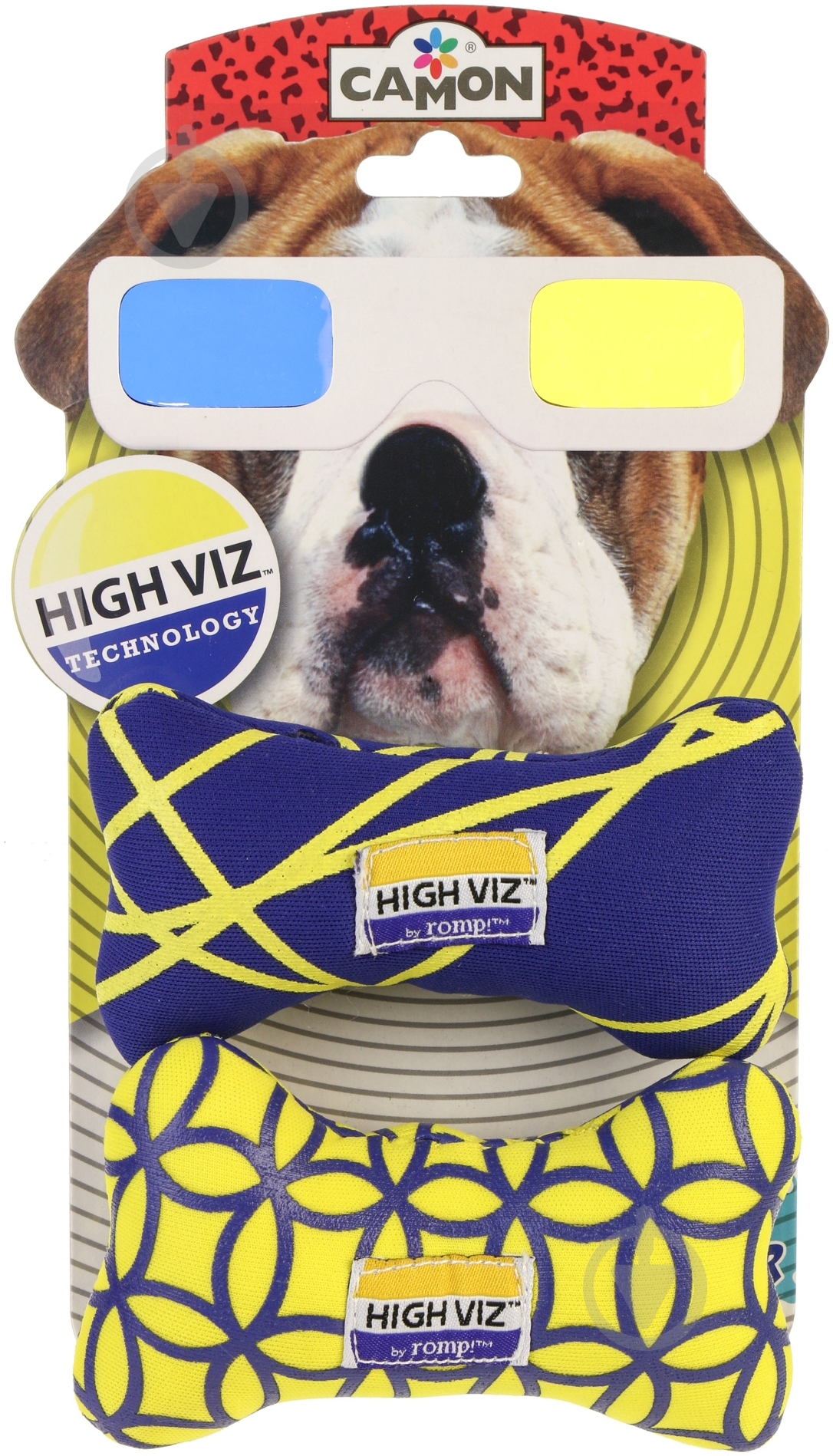 Іграшка для собак Camon Кістка High Viz 12 см 2 шт. - фото 2