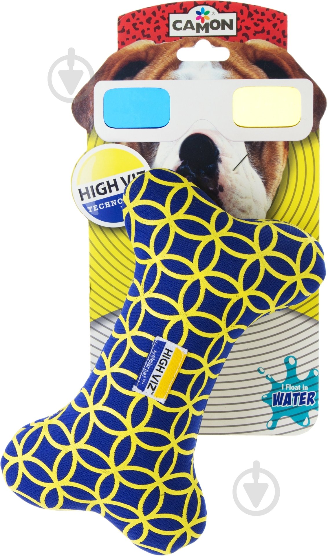 Игрушка для собак Camon Косточка High Viz 20 см - фото 2