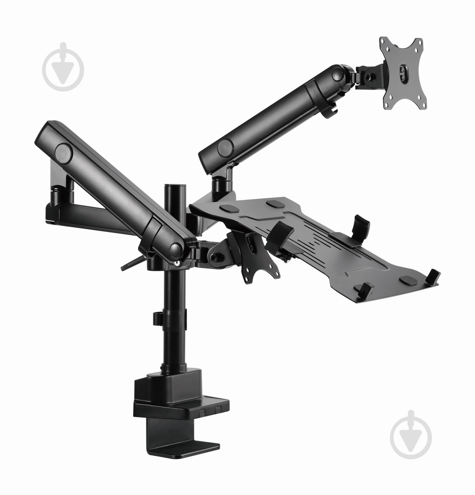 Крепление для монитора Gembird для 2 мониторов 17-32" та ноутбуку (1-8 кг) MA-DA3-02 поворотно-наклонные 17"-32" черный - фото 1 Крепление для монитора Gembird для 2 мониторов 17-32" та ноутбуку (1-8 кг) MA-DA3-02 поворотно-наклонные 17"-32" черный - фото 1