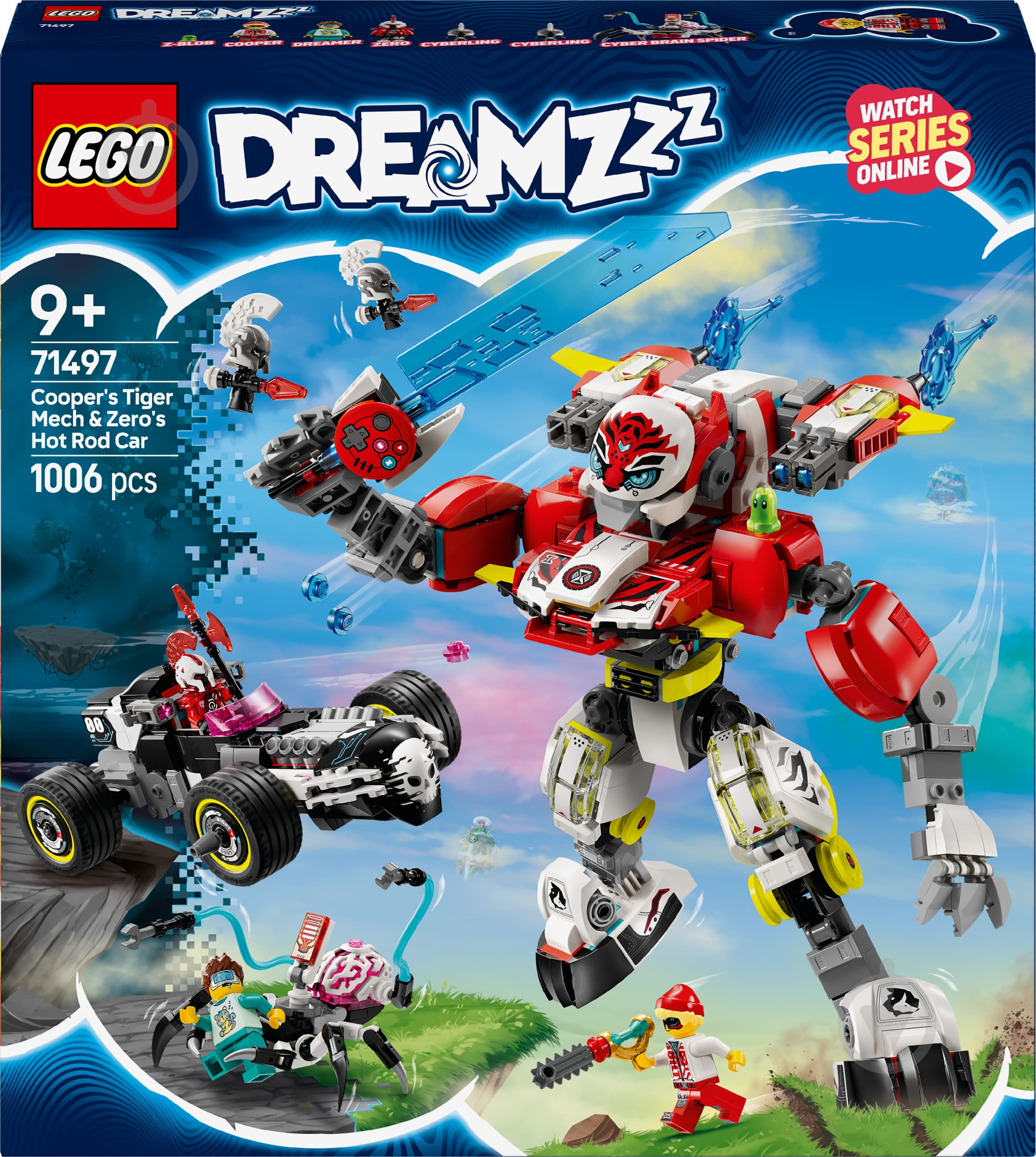 ᐉ Конструктор LEGO DREAMZzz Робот-тигр Купера и Хот-род авто Зеро