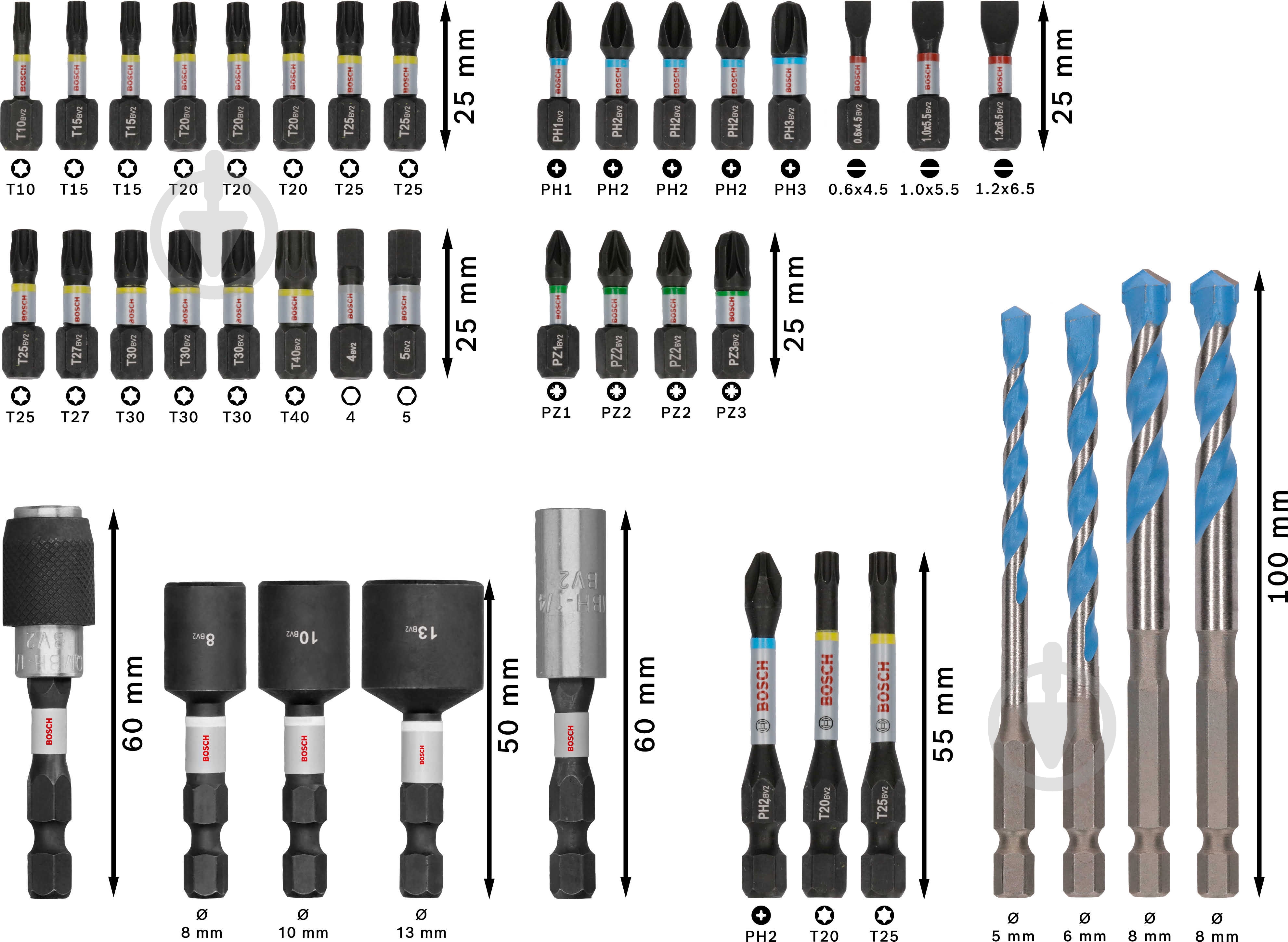 Bosch PRO Impact Mixed с держателями 2608521U85 - фото 2