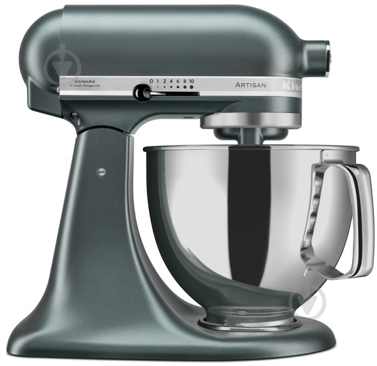 Кухонная машина KitchenAid Artisan 5KSM175PSEJP Elegance 4,8 л с откидным блоком, Juniper - фото 1 Кухонная машина KitchenAid Artisan 5KSM175PSEJP Elegance 4,8 л с откидным блоком, Juniper - фото 1