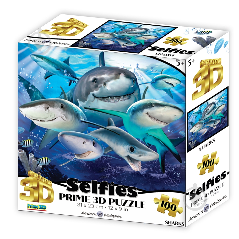 3D-пазл PRIME 3D 13534 Акули 100 деталей - фото 1