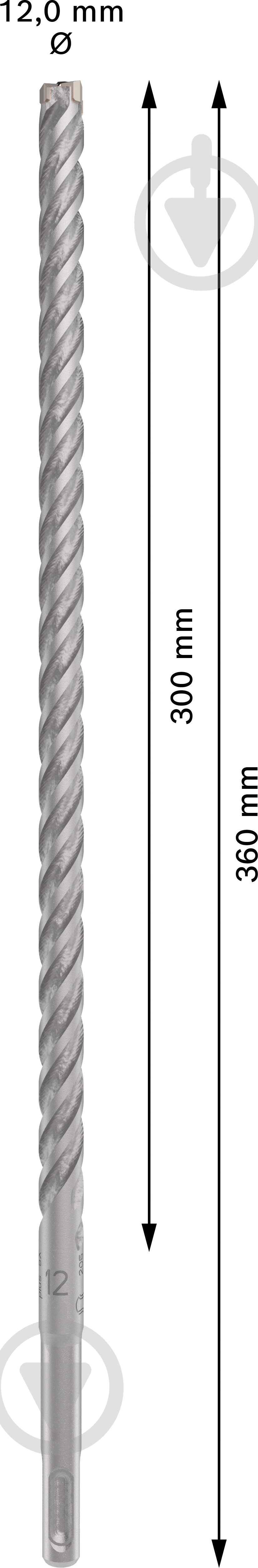 Бур Bosch 5X SDS-plus 12x300 мм 360 мм 2608833811 - фото 2