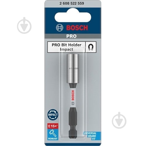 Держатель бит Bosch PRO Bit Holder Impact 75 мм 2608522559 - фото 2