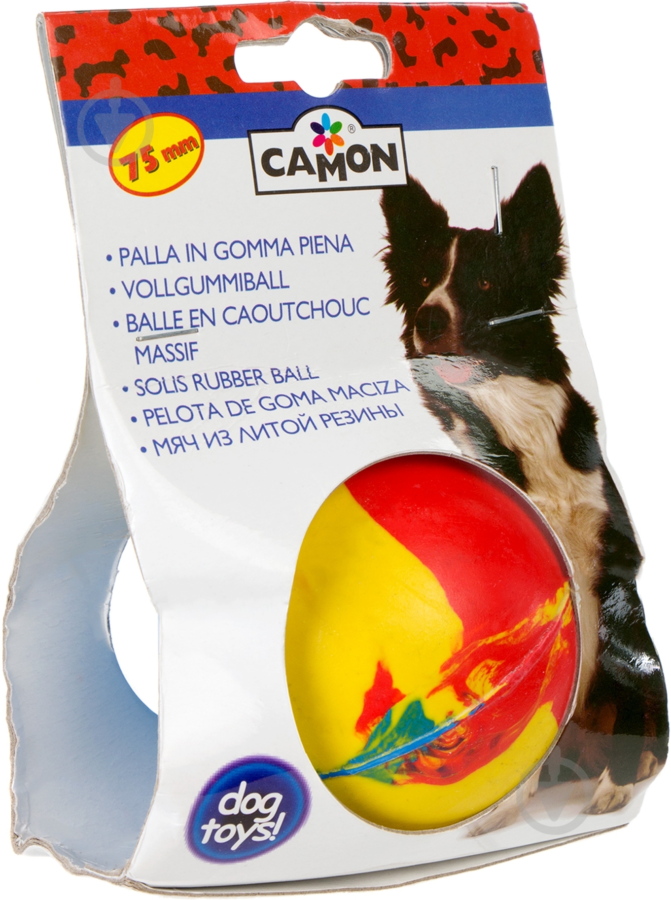 Игрушка для собак Camon Мяч №2 из литой резины d7 см - фото 2 Игрушка для собак Camon Мяч №2 из литой резины d7 см - фото 2