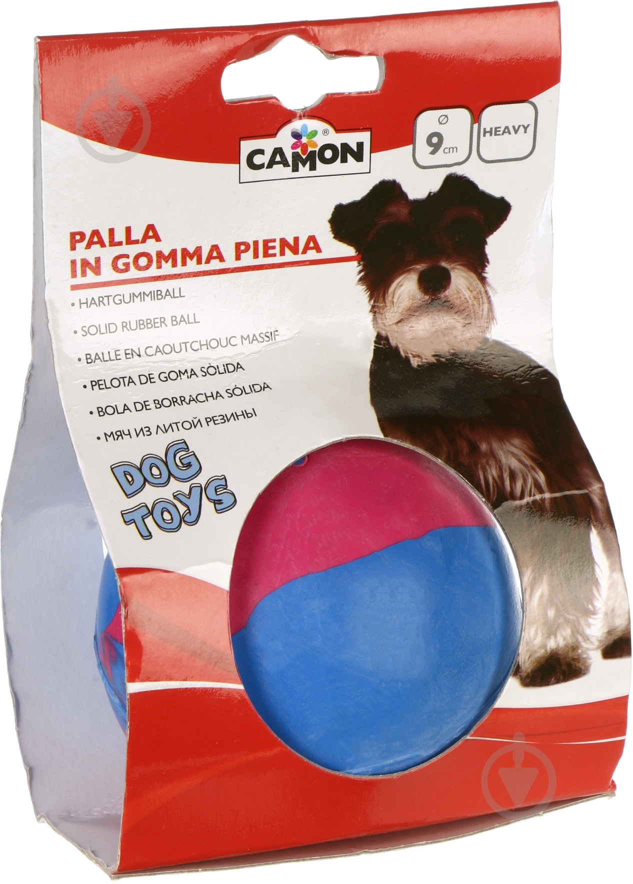 Игрушка для собак Camon Мяч №2 из литой резины d9 см - фото 2 Игрушка для собак Camon Мяч №2 из литой резины d9 см - фото 2