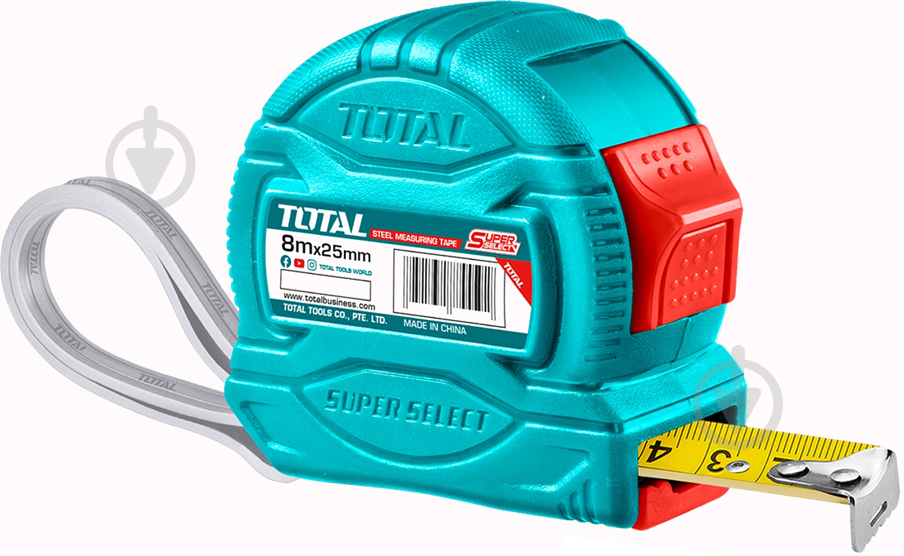 Рулетка Total TMT34825M 8  м x 25  мм - фото 1
