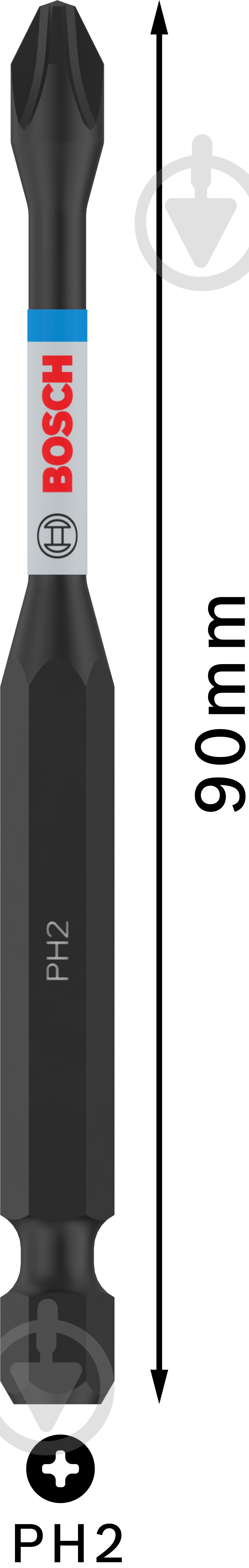 Бита Bosch PRO Phillips Impact PH2 90 мм 2608522524 - фото 2