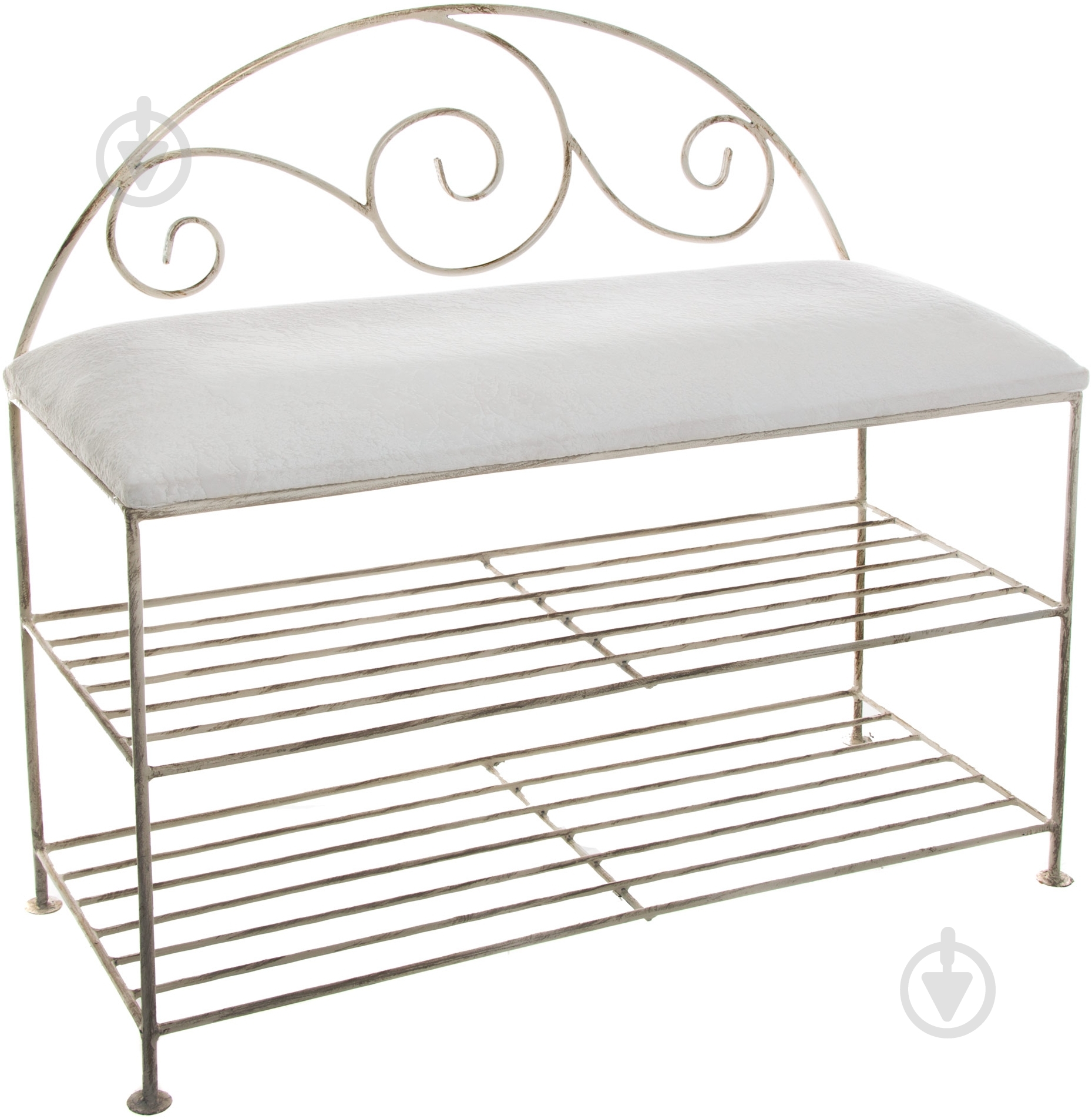 Подставка для обуви Метал Арт Люкс 310x740x800 мм белый - фото 1