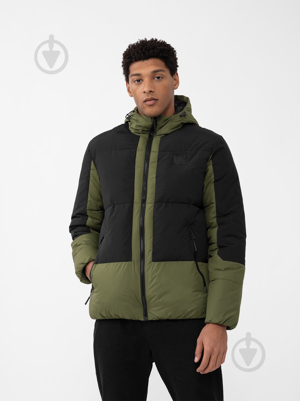 Пуховик мужской 4F DOWN JACKET M244 4FAW23TDJAM244-45S р.M зеленый - фото 1