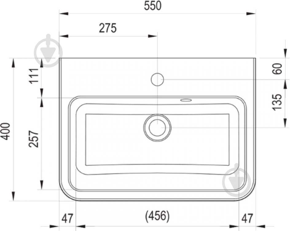 Умывальник Ravak Be Happy II 55 - фото 2 Умывальник Ravak Be Happy II 55 - фото 2