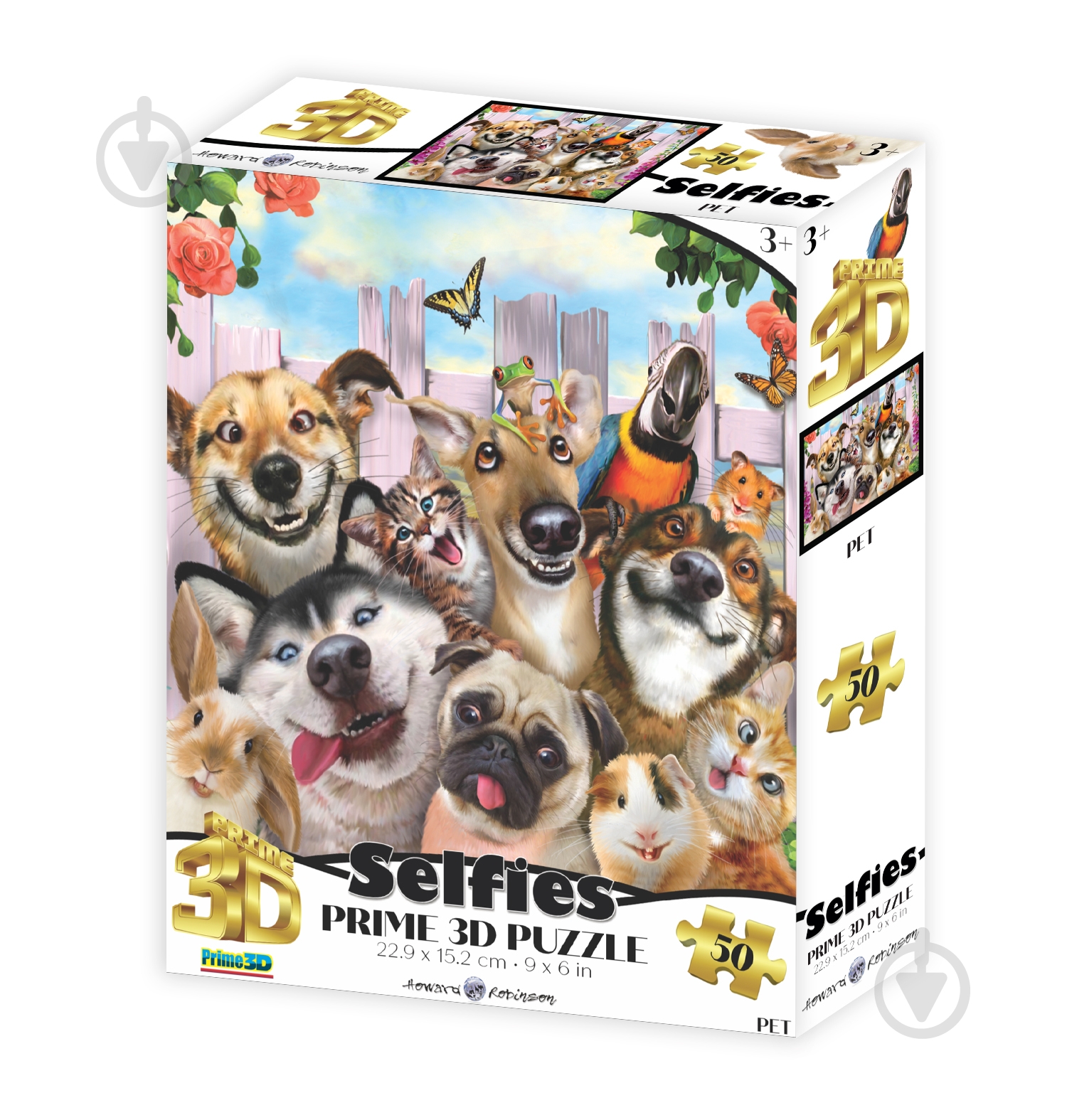 3D-пазл PRIME 3D 31012 Селфи Домашние животные 50 деталей - фото 1