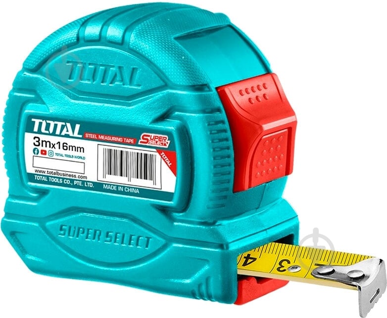 Рулетка Total TMT34316M 3 м x 16 мм - фото 1 Рулетка Total TMT34316M 3 м x 16 мм - фото 1